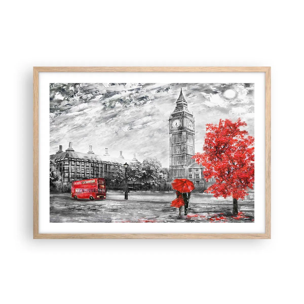 Affiche dans un chêne clair - Poster - Une journée passionnante - 70x50 cm