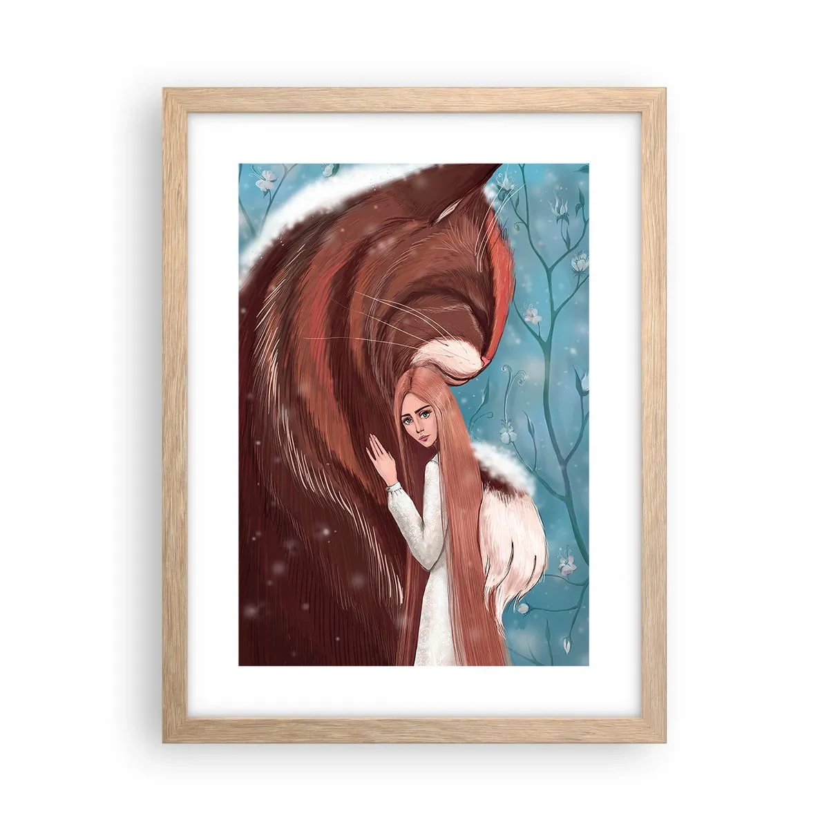 Affiche dans un chêne clair - Poster - Bienvenue dans le conte de fées - 30x40 cm