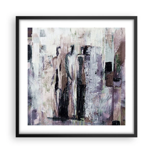 Affiche dans un cadre noir - Poster - Les trois mystérieux - 50x50 cm