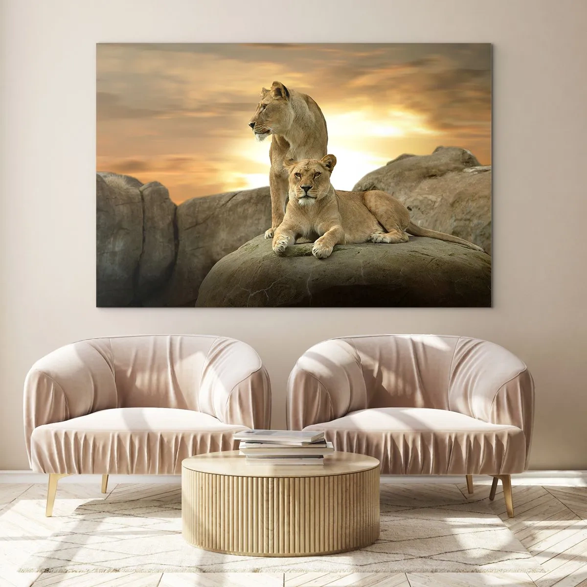 Impression sur verre - Image sur verre - Majesté royale - 70x50cm - Majesté royale - Décoration murale moderne pour le salon et la chambre ARTTOR
