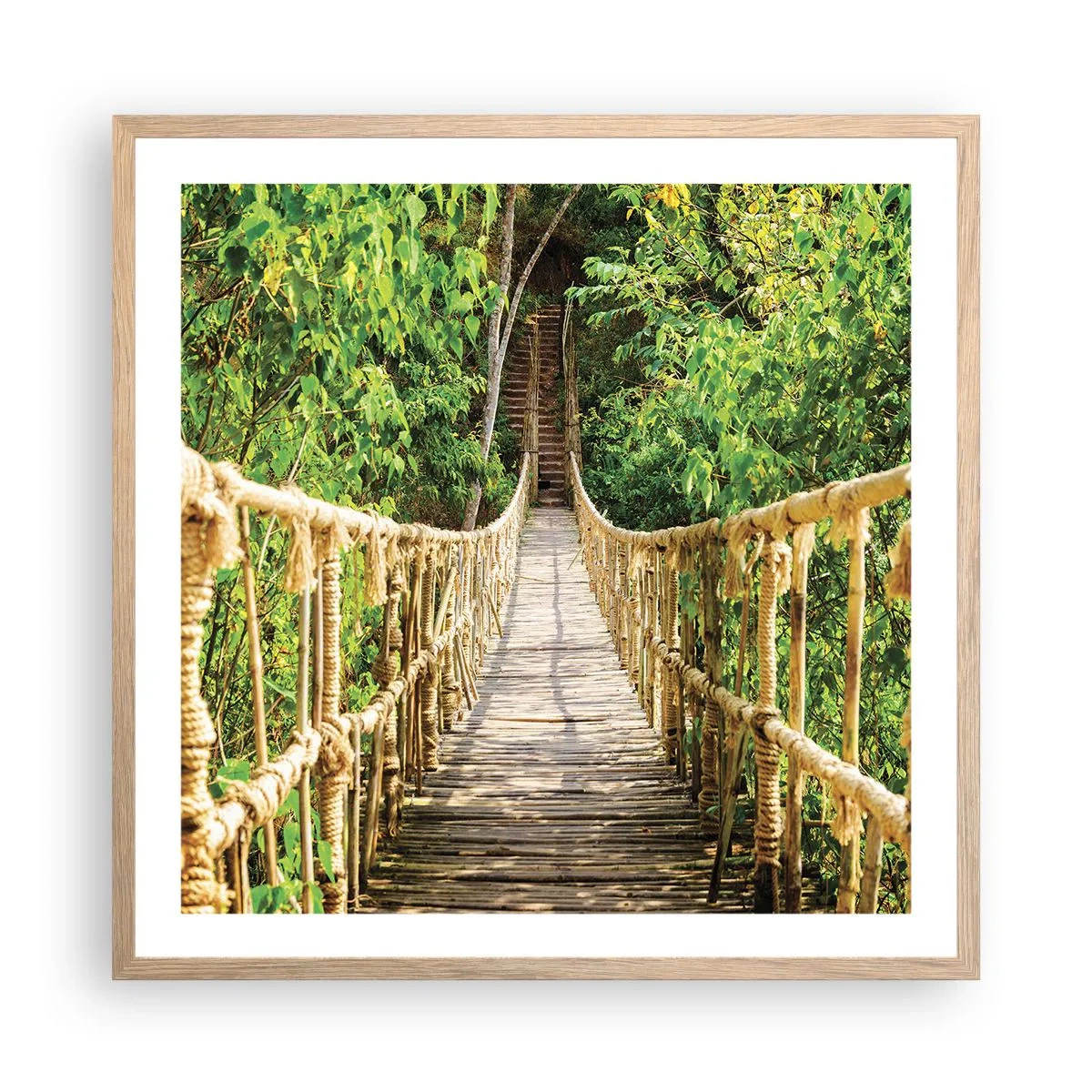 Affiche dans un chêne clair - Poster - Suspendu dans la nature - 60x60 cm