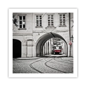 Affiche - Poster - Dans le labyrinthe de la ville - 60x60 cm