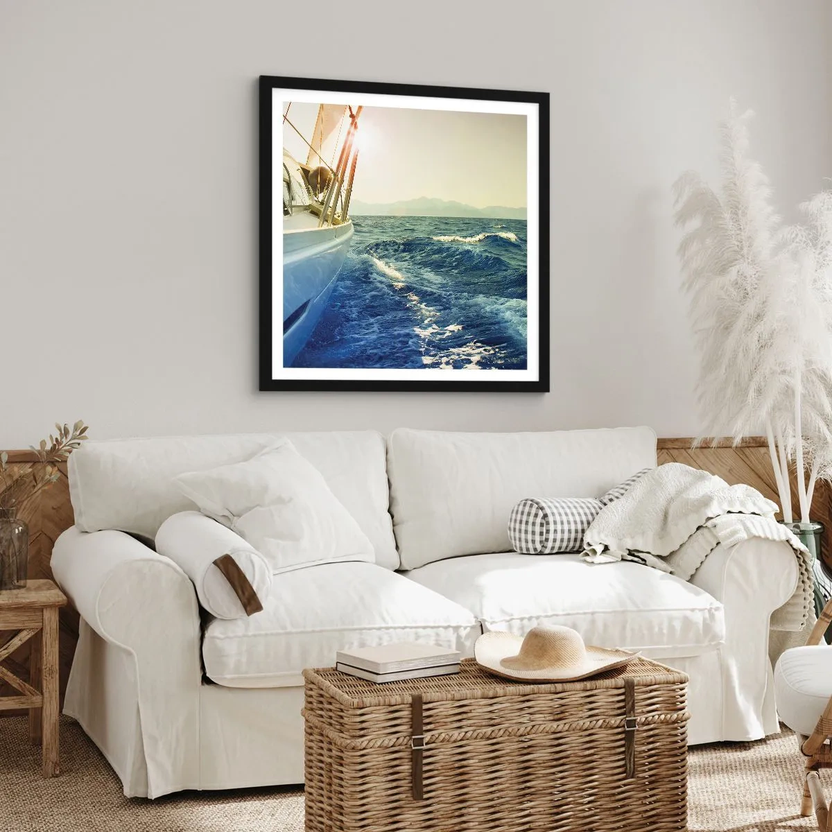 Affiche dans un cadre noir - Poster - Suite à l'aventure - 60x60 cm