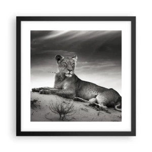 Affiche dans un cadre noir - Poster - La reine du désert reste - 40x40 cm