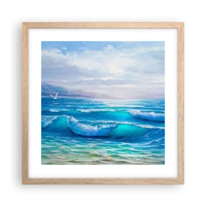 Affiche dans un chêne clair - Poster - Il apporte un soulagement - 40x40 cm