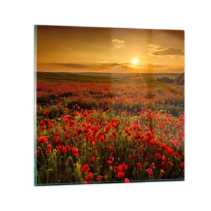 Impression sur verre - Image sur verre - Parmi les vagues des prairies bruissantes, parmi les fleurs du déluge - 50x50 cm