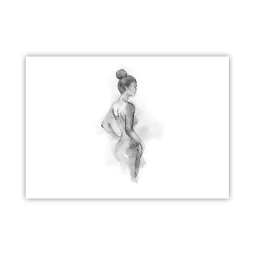 Affiche - Poster - Croquis à l'aquarelle d'une silhouette féminine - 100x70cm - Belle comme une peinture - Décoration murale moderne pour le salon et la chambre ARTTOR