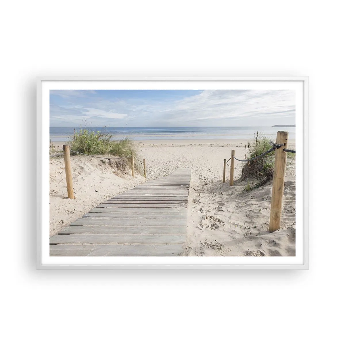Affiche dans un cadre blanc - Poster - A l'horizon - 100x70 cm