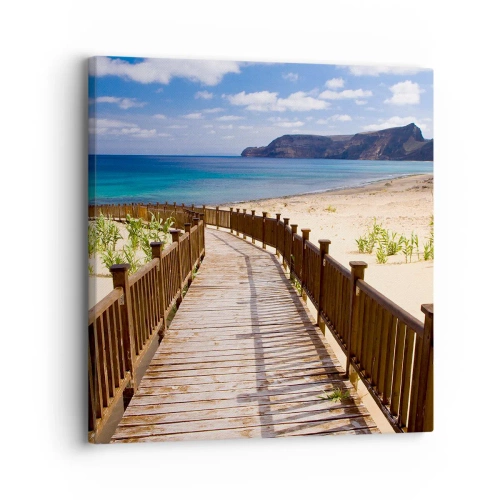 Impression sur toile - Image sur toile - Emmène-moi dans les îles du bonheur - 30x30 cm
