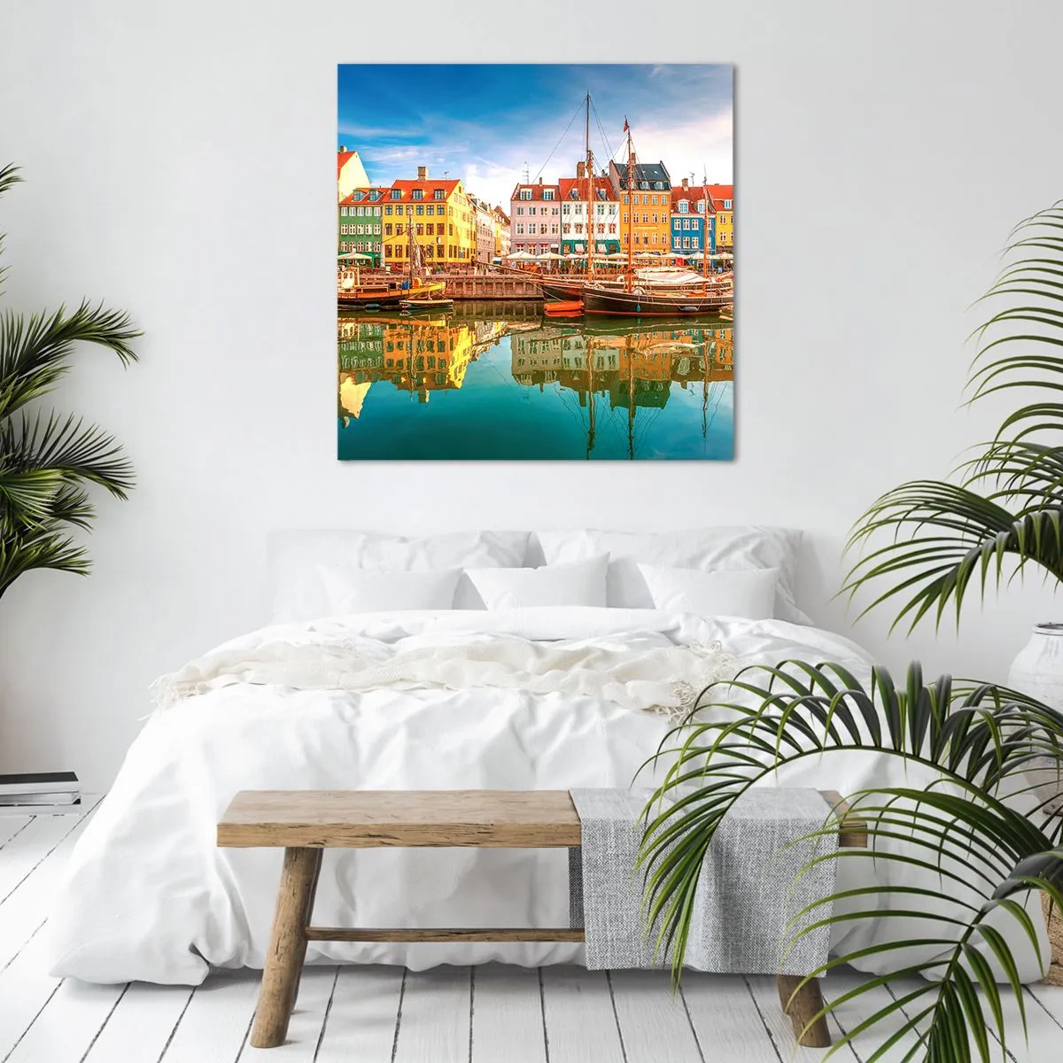 Impression sur toile - Image sur toile - Aussi lisse qu'un miroir au-dessus de l'eau - 60x60 cm