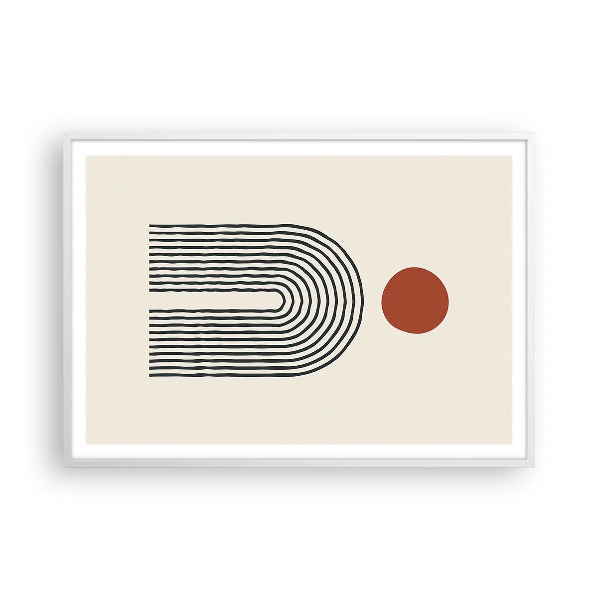 Affiche dans un cadre blanc - Poster - Le magnétisme des formes et des couleurs - 100x70 cm
