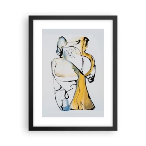 Affiche dans un cadre noir - Poster - Abstraction du verre - 30x40 cm