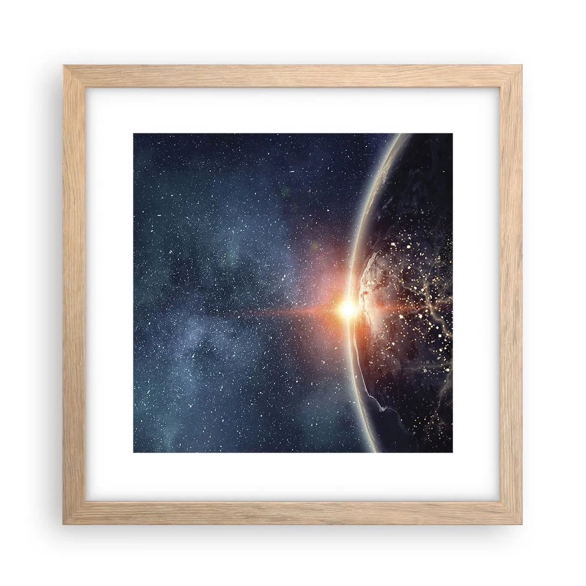 Affiche dans un chêne clair - Poster - Dans une nouvelle perspective - 30x30 cm