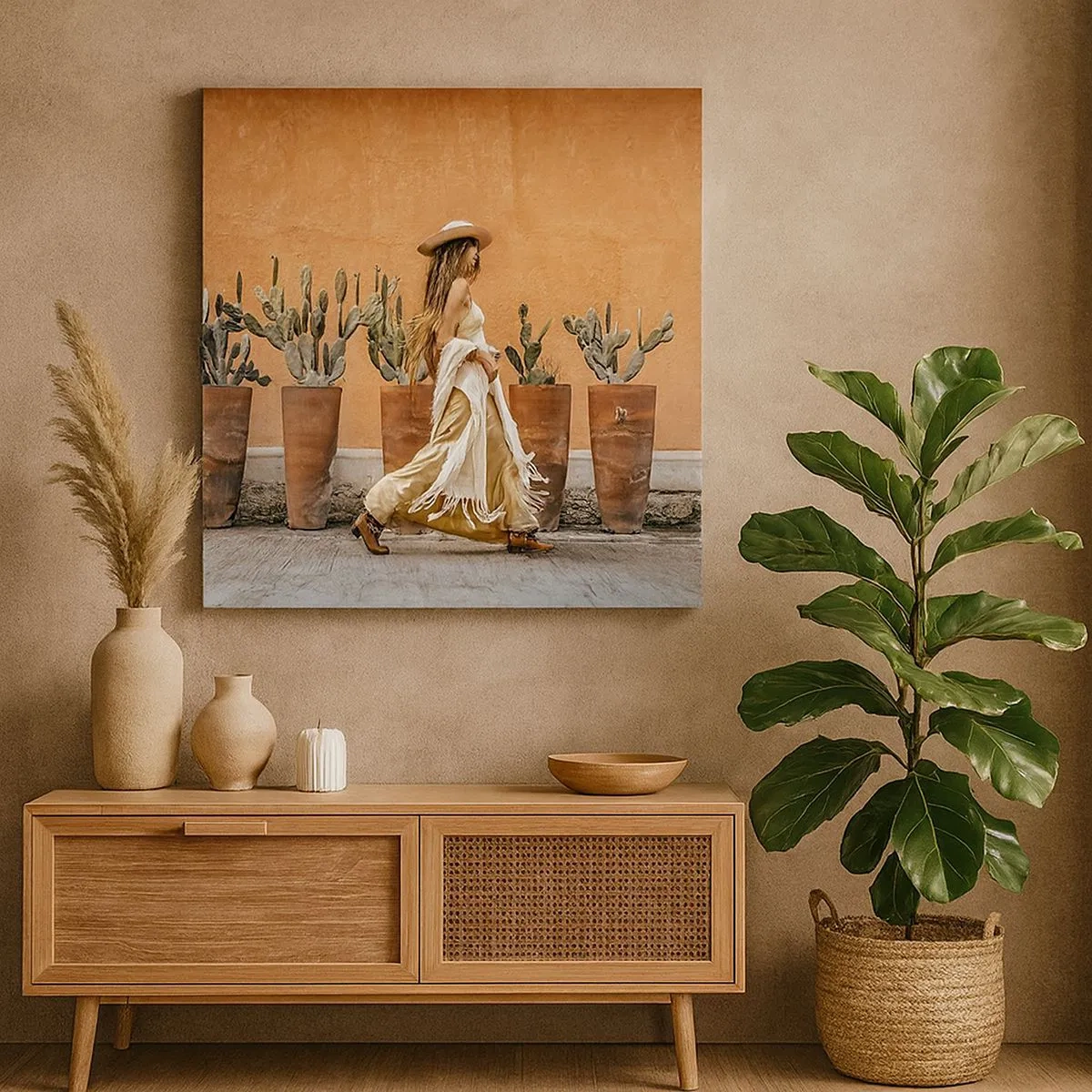 Impression sur toile - Image sur toile - Style hippie - 30x30 cm