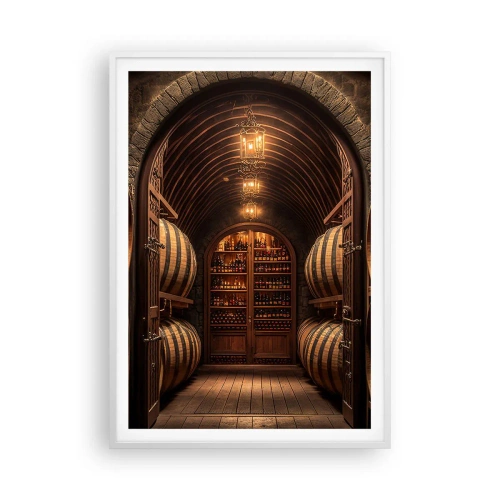 Affiche dans un cadre blanc - Poster - Cave climatisée - 70x100 cm