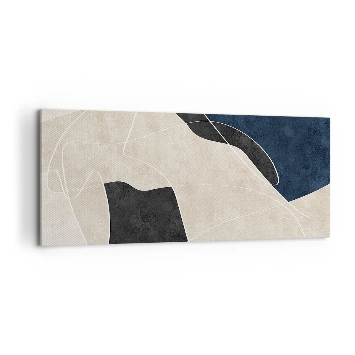 Impression sur toile - Image sur toile - Composition abstraite - contraste de couleurs - 100x40 cm