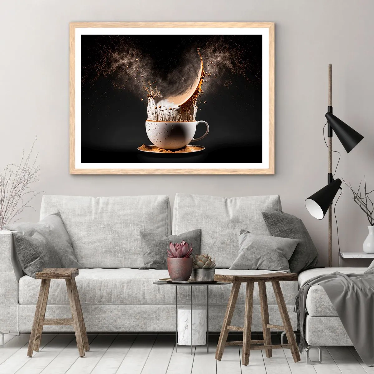 Affiche dans un chêne clair - Poster - Une explosion de saveur - 100x70 cm