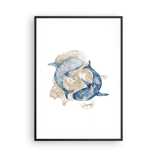 Affiche dans un cadre noir - Poster - Amis ou amoureux? - 70x100 cm