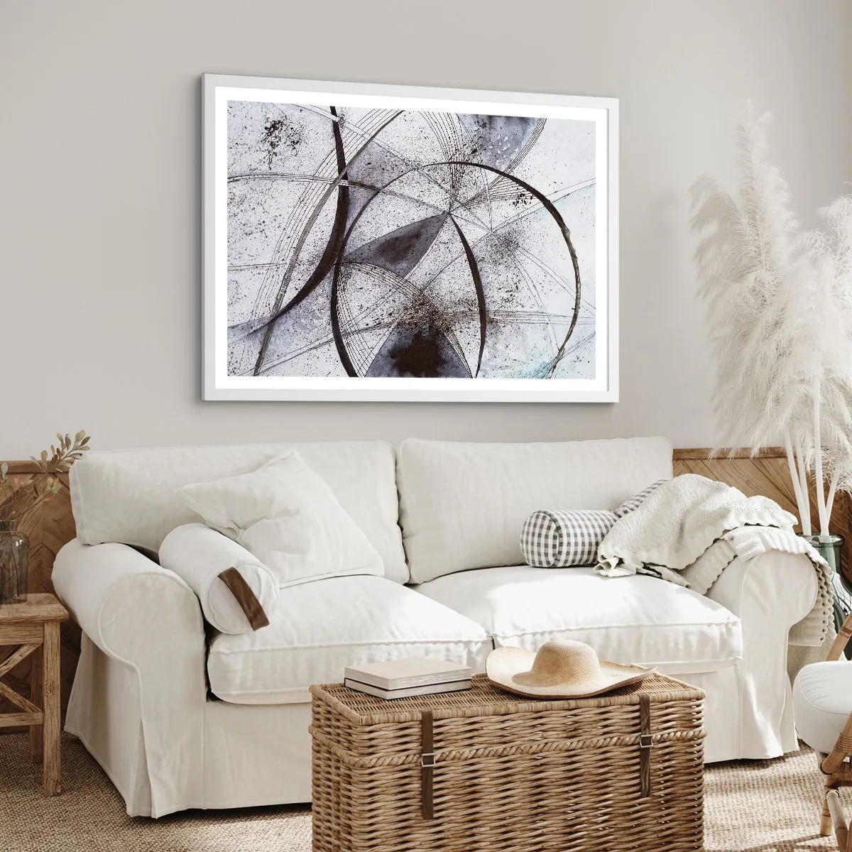 Affiche dans un cadre blanc - Poster - Fantaisie futuriste - 40x30 cm