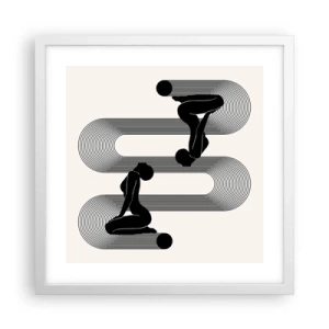 Affiche dans un cadre blanc - Poster - Symétrie sensuelle - 40x40 cm