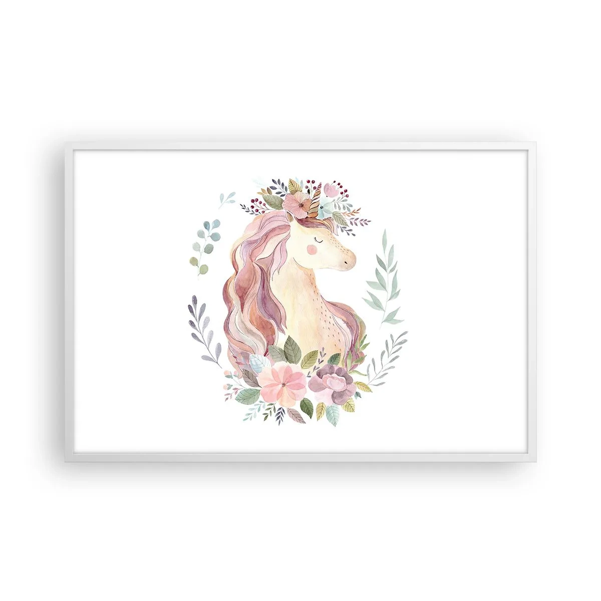 Affiche dans un cadre blanc - Poster - Invitation au monde des contes de fées - 91x61 cm