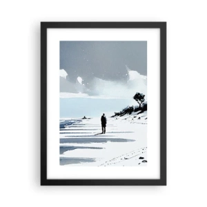 Affiche dans un cadre noir - Poster - Seul à seul - 30x40 cm