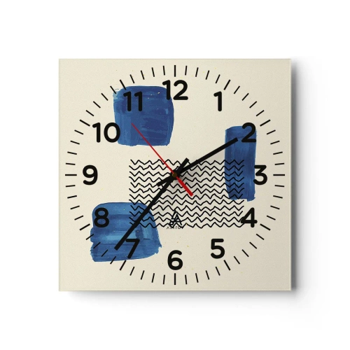 Horloge murale - Pendule murale - Quatuor abstrait - 30x30 cm