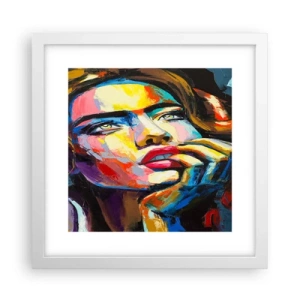 Affiche dans un cadre blanc - Poster - Les rêves volent dans le ciel comme des oiseaux - 30x30 cm