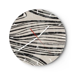 Horloge murale - Pendule murale - Ligne de marécage - 40x40 cm