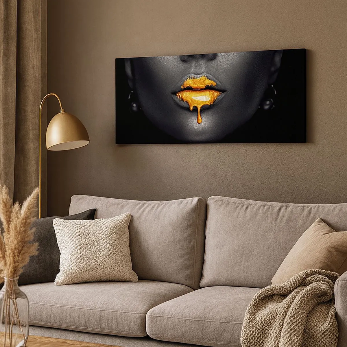 Impression sur toile - Image sur toile - Bouche d'or - 100x40 cm