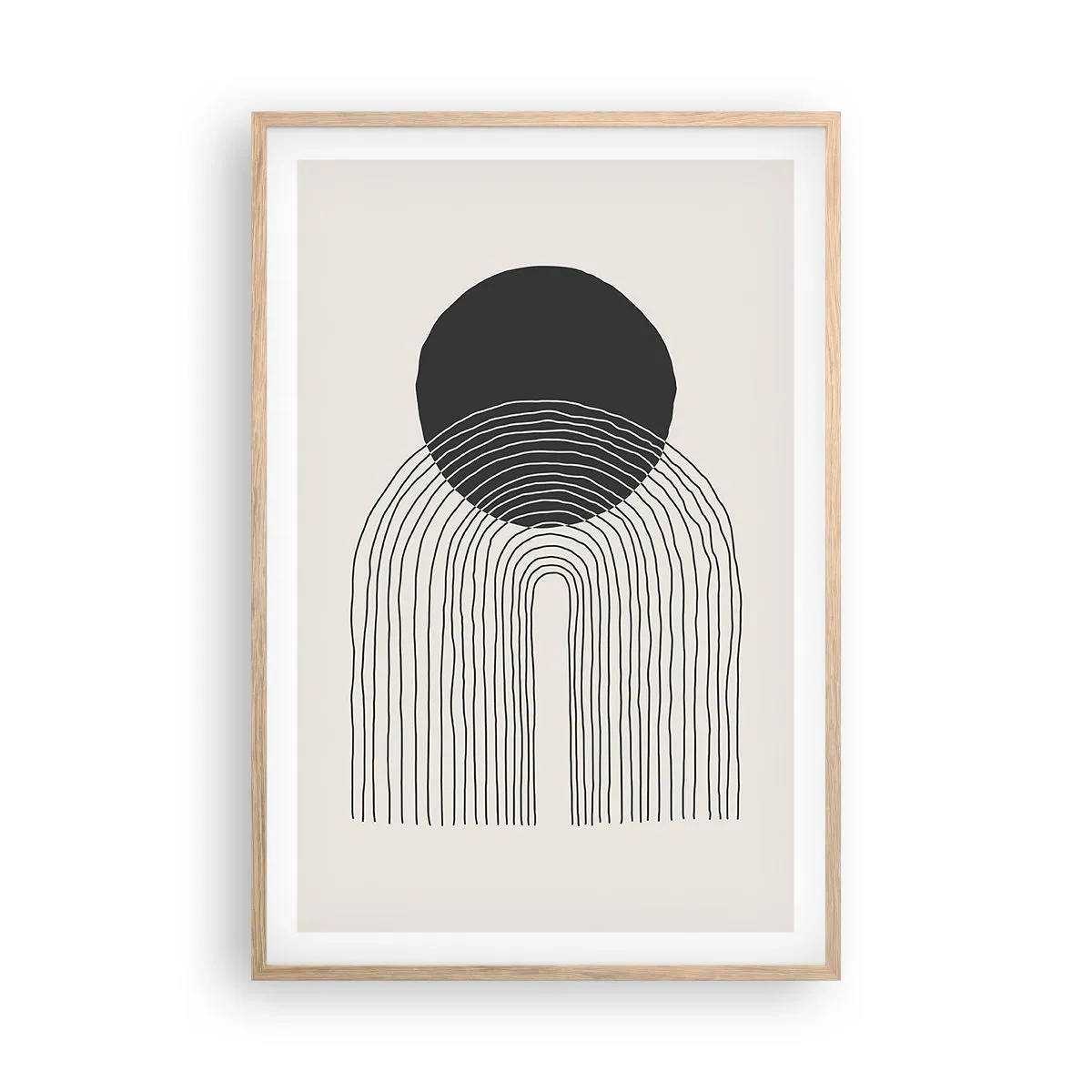 Affiche dans un chêne clair - Poster - Tremblement et confiance - 61x91 cm