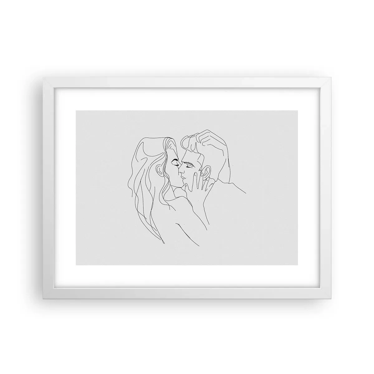 Affiche dans un cadre blanc - Poster - La même ligne - 40x30 cm