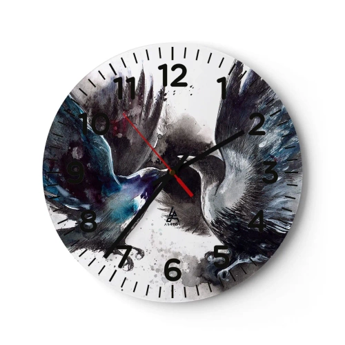 Horloge murale - Pendule murale - Le corbeau des corbeaux - 40x40 cm