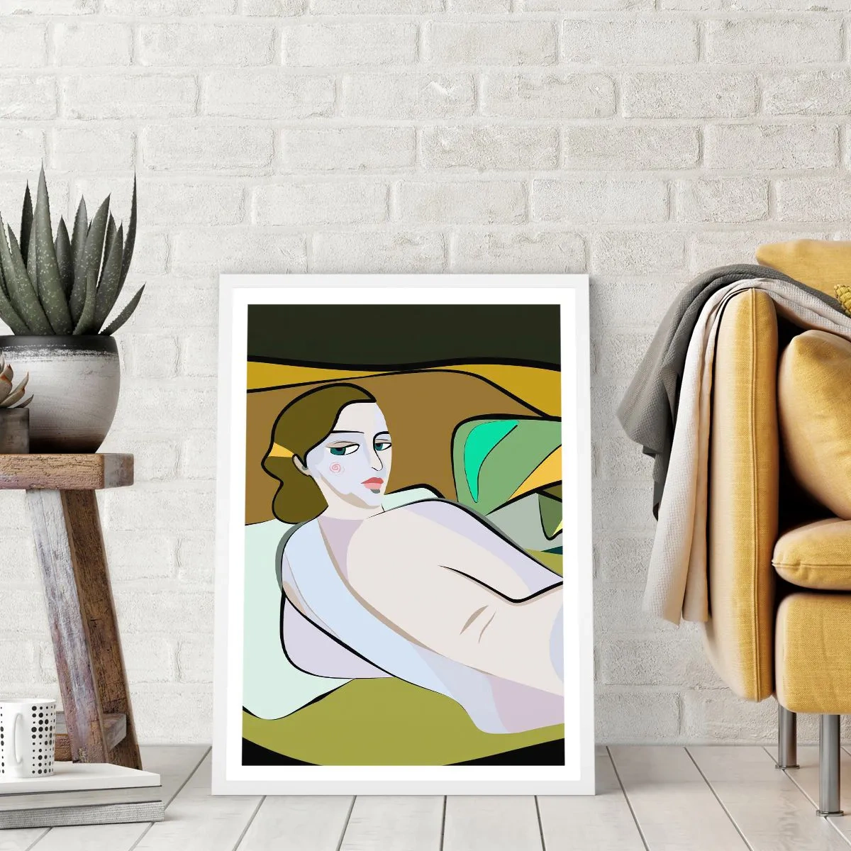 Affiche dans un cadre blanc - Poster - Portrait intime - 70x100 cm