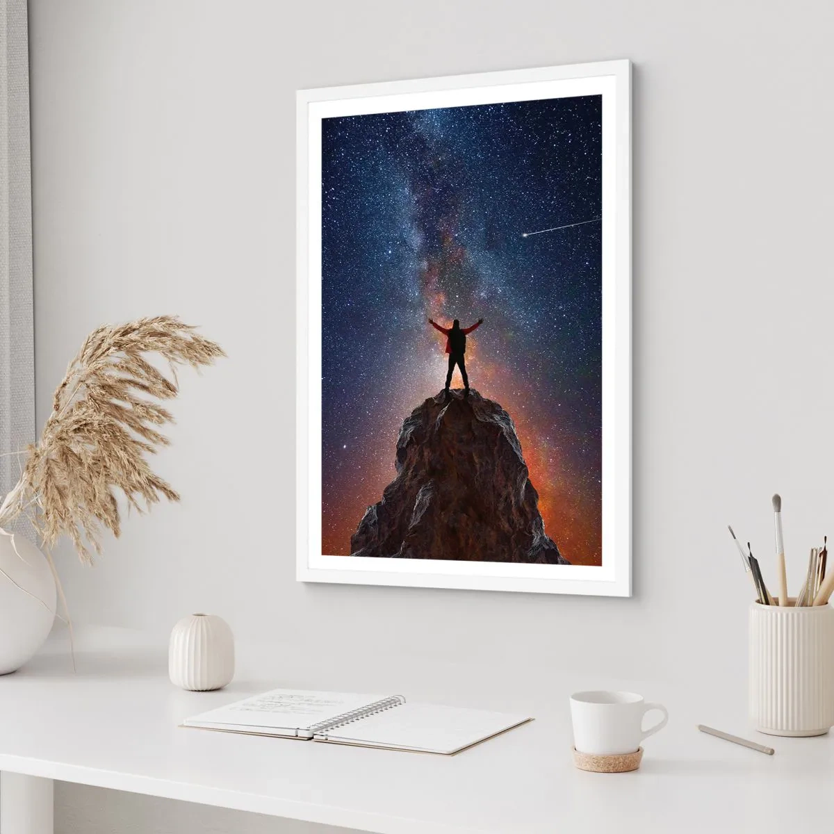 Affiche dans un cadre blanc - Poster - Le force est avec moi! - 70x100 cm