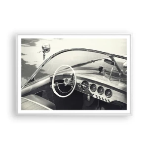 Affiche dans un cadre blanc - Poster - Temps pour riche - 100x70 cm