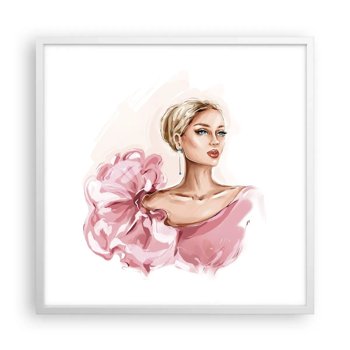 Affiche dans un cadre blanc - Poster - Comme peinte... - 60x60 cm