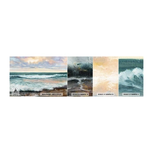 Échantillon de Papier Peint Autocollant Deluxe Sticker - Ici tu adouciras ton âme - Paysage, Mer, Bord de mer - 100x30 cm