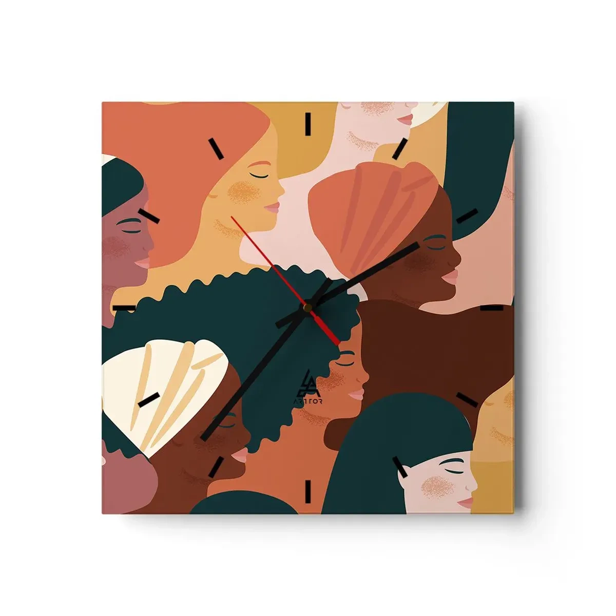 Horloge murale - Pendule murale - Uniquement la féminité - 40x40 cm