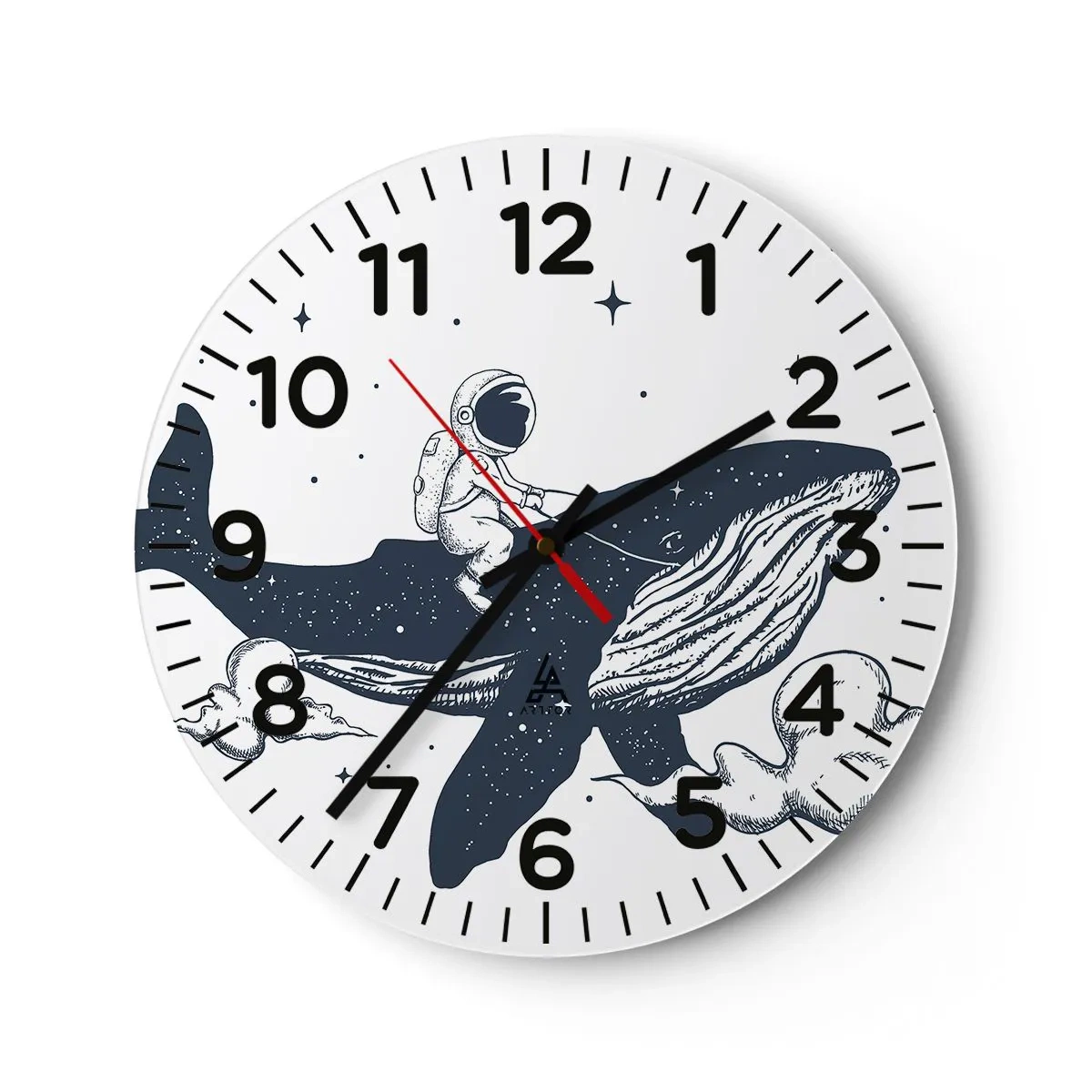 Horloge murale - Pendule murale - Aventure spatiale - 40x40 cm
