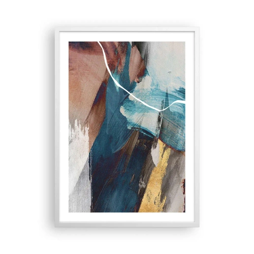 Affiche dans un cadre blanc - Poster - Avec panache et énergie - 50x70 cm