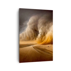 Impression sur toile - Image sur toile - Impressionnante tempête de sable dans le désert - 70x100cm - La colère du désert - Décoration murale moderne pour le salon et la chambre ARTTOR