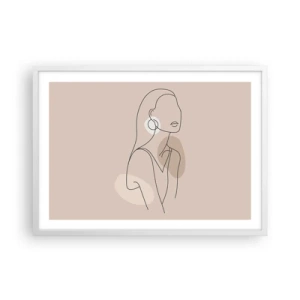 Affiche dans un cadre blanc - Poster - Icone féminin - 70x50 cm