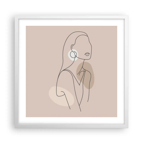 Affiche dans un cadre blanc - Poster - Icone féminin - 50x50 cm