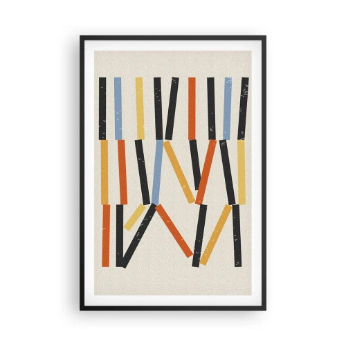 Affiche dans un cadre noir - Poster - Composition de niveaux - 61x91 cm