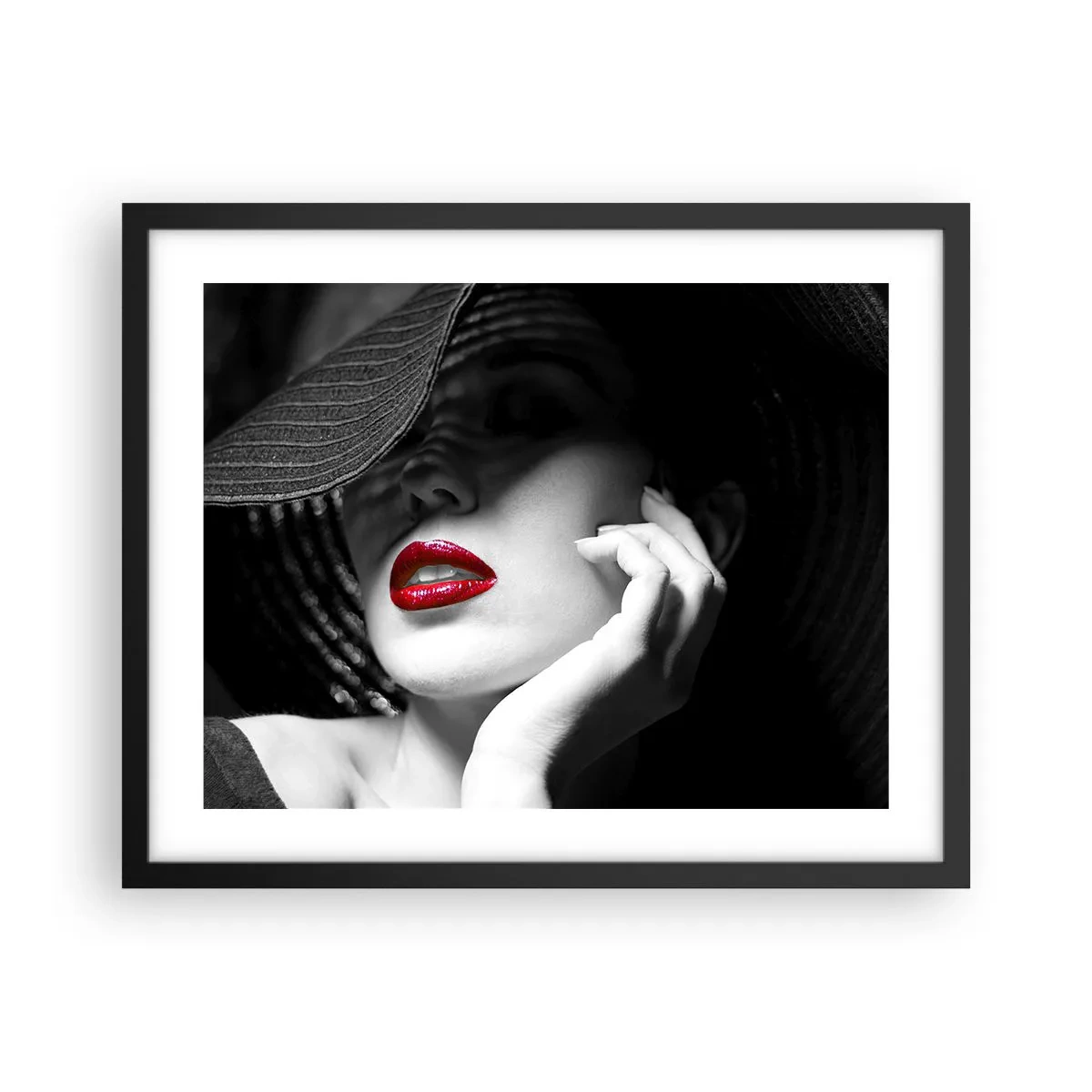 Affiche dans un cadre noir - Poster - Étude écarlate - 50x40 cm