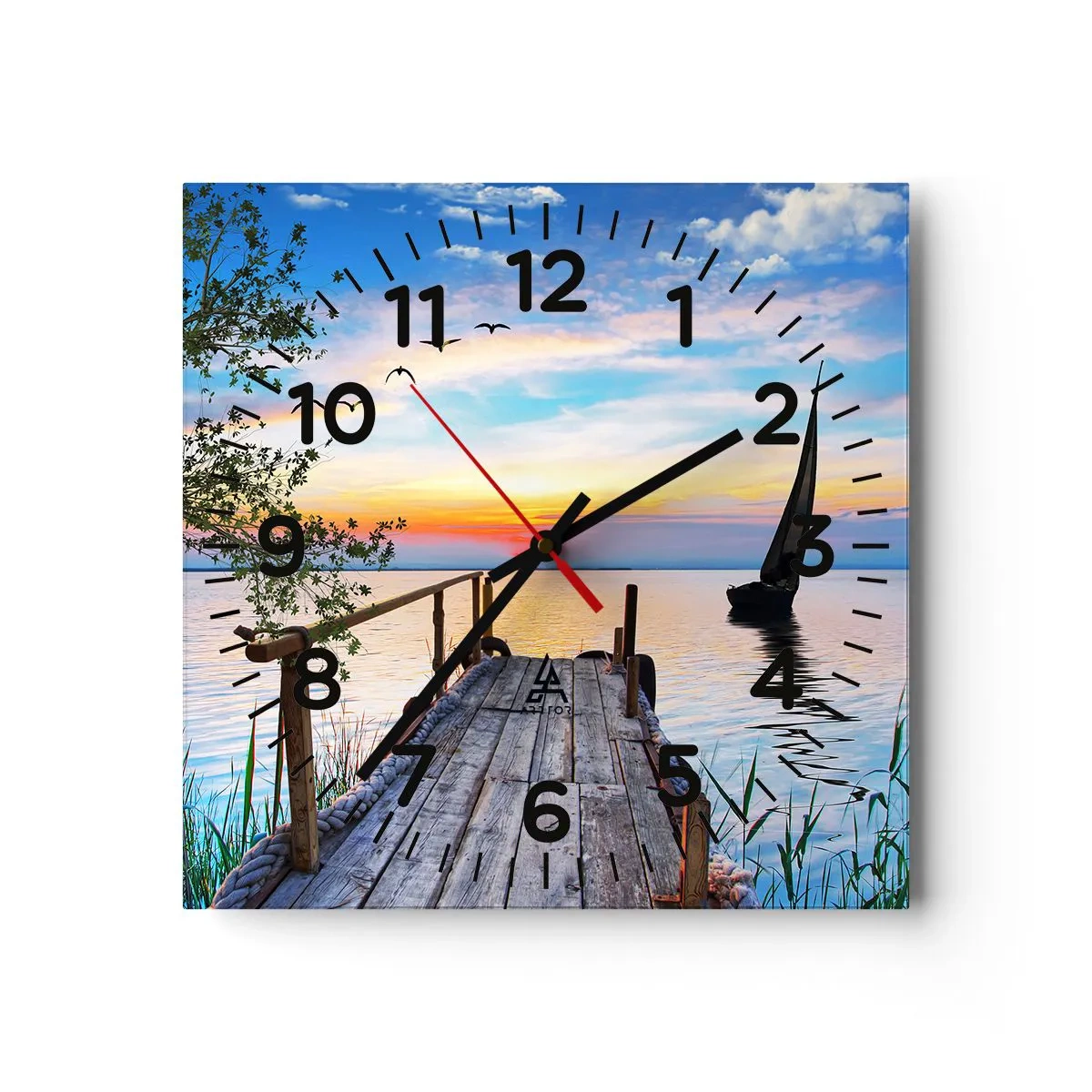 Horloge murale - Pendule murale - Bonsoir! - 30x30 cm