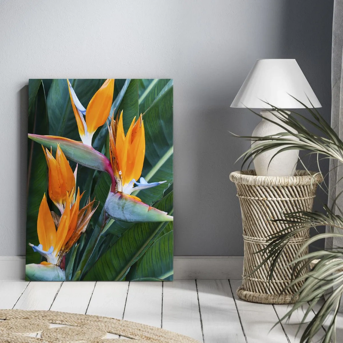 Impression sur toile - Image sur toile - Est-ce une fleur, est-ce un oiseaux? - 55x100 cm