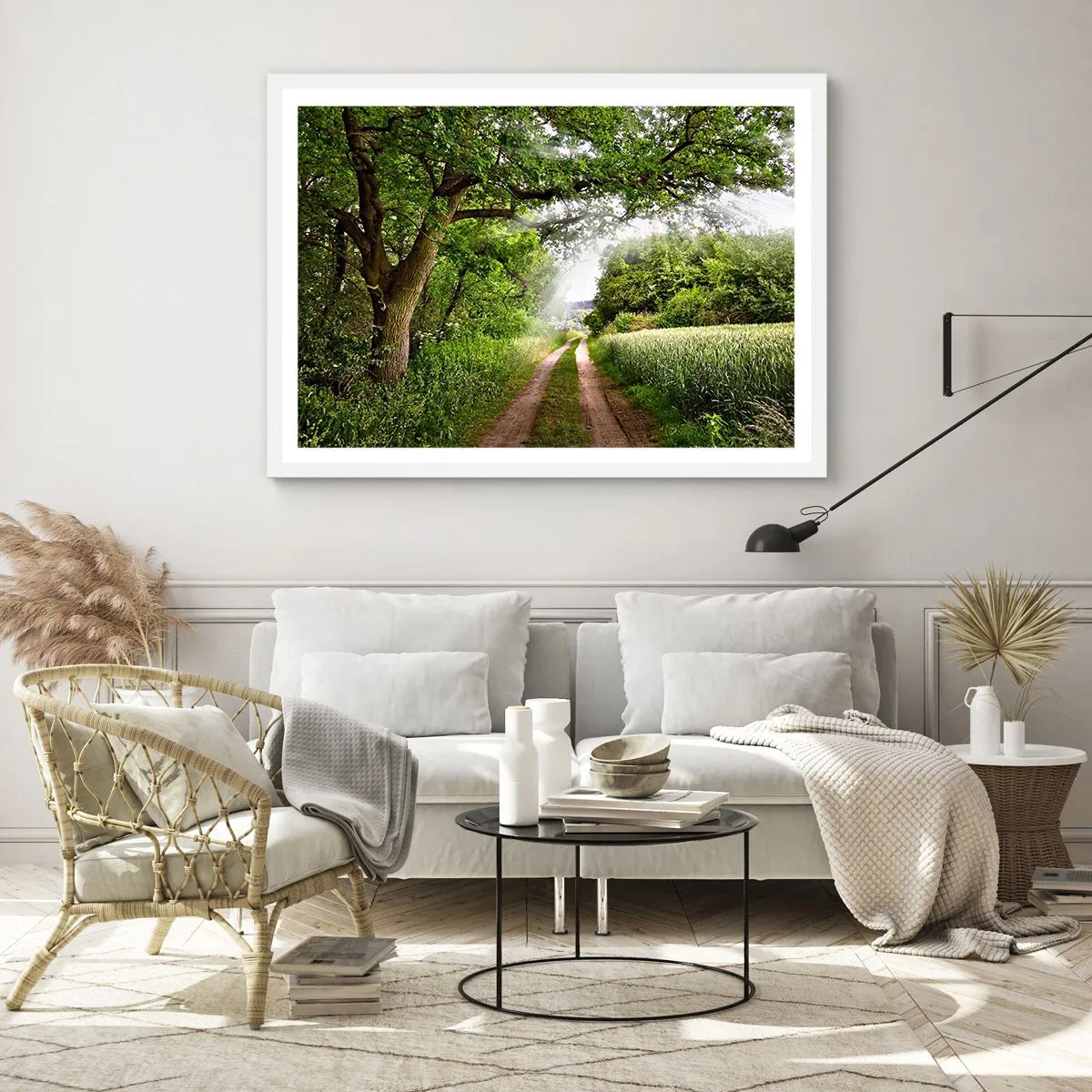 Affiche dans un cadre blanc - Poster - Et in Arcadia ego - 100x70 cm