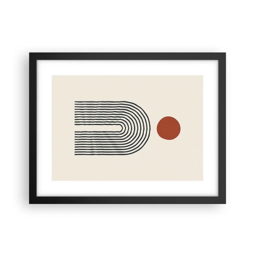 Affiche dans un cadre noir - Poster - Le magnétisme des formes et des couleurs - 40x30 cm